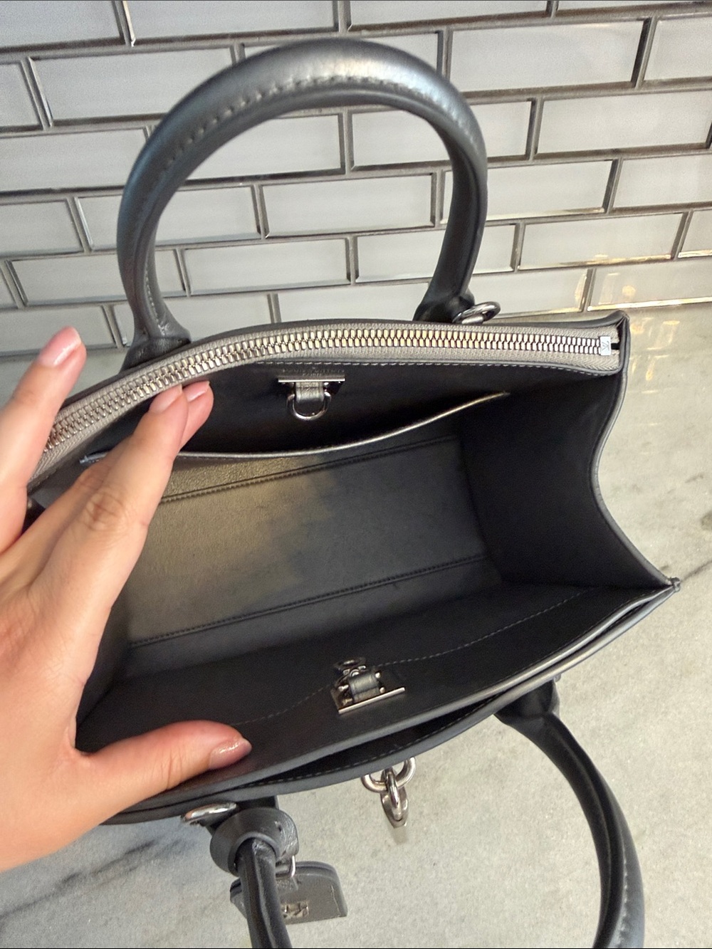 Louis Vuitton Metallic Gunmetal Gray Calf Leather City Steamer PM - Picture 12 of 16